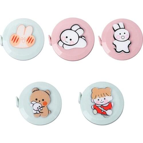 100% Brand New and High Quality 60 Inch / 150cm Cartoon Cute Colored Portable Retractable Ruler, Soft Retractable Tape M