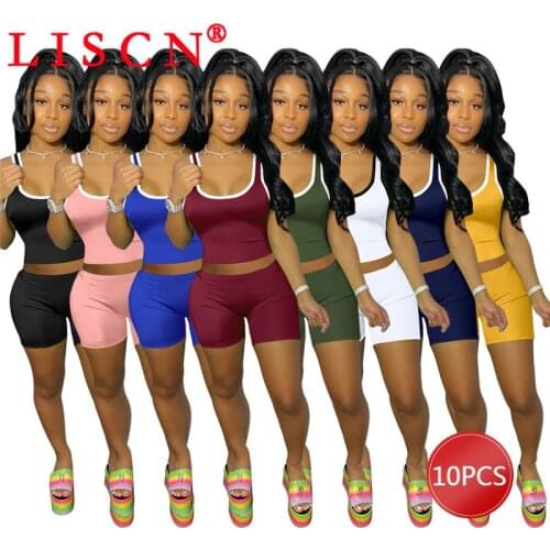 Bulk Items Wholesale Lots 2021 New Cotton Summer Women Clothing Y2k Fashion Lounge Wear Sexy Tracksuit K6644