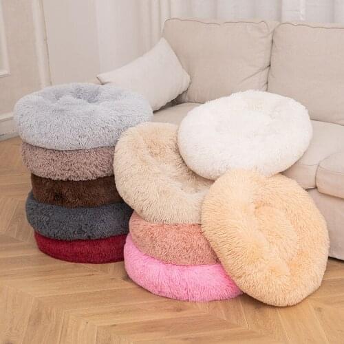 Plush Cat Bed House Soft Round Cat Bed Winter Pet Dog Cushion Mats For Small Dogs Cats Nest Warm Puppy Kennel Pet supplies