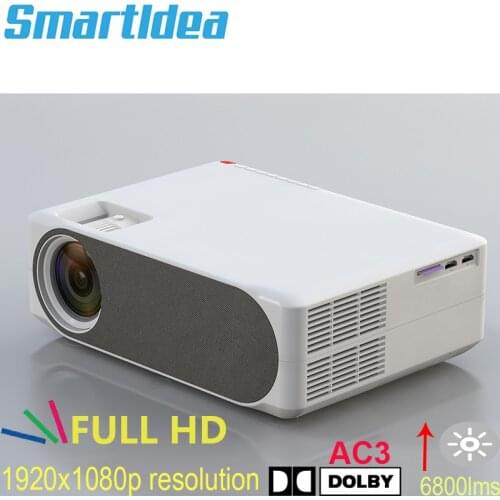 Smartldea Full HD Projector M19, native 1920*1080p resolution,6800lms 3D AC3 LED home cinema Beamer Digital Video Game Proyector