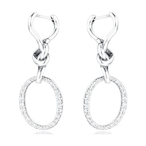 Knotted Heart Earring 100% 925 Sterling-Silver-Jewelry Free Shipping