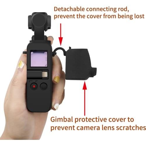 Osmo Pocket camera silicone case protection cover with lens cap + strap lanyard for DJI osmo Pocket camera gimbal Accessories