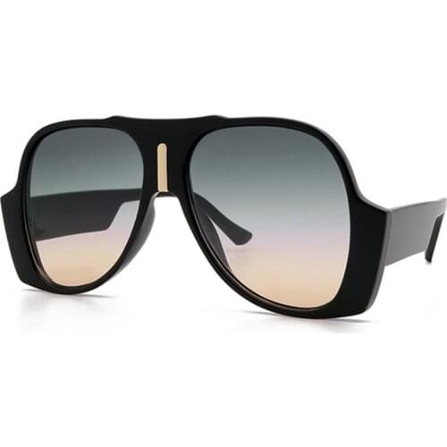 Gradient Shades For Women Oversized Pilot Sunglasses Men Luxury Brand Vintage Unique Sunglasses Female UV400 Glasses Eyewear