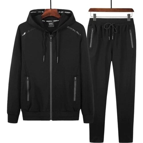 Spring Autumn Sports Plus track Suit Trade Sportswear Mens Running sweatsuit Sets 9XL 8XL 7XL jogger men big size