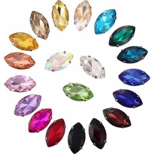 Horse Eye Rhinestones Applique Claws Diamond Rhinestones Sewn For Dress Crystals Strass For Sewing Rhinestone High Quality DIY F