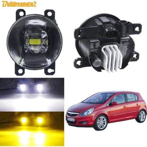 LED Fog Light Accessories Car Front Bumper Fog Lamp Daytime Running Light 30W 8000LM 12V For Opel Corsa D Hatchback 2007-2015