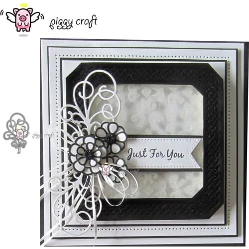 Piggy Craft metal cutting dies cut die mold Leaf strip decoration Scrapbooking Album Embossing Paper Cards Making Crafts Die