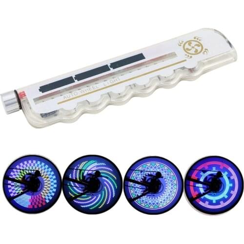 Bicycle Light Tire Valve Cap Bike Air-Flame-LED Flash Light Waterproof Cool Wheel Lights Neon Lamp for Road Bike 32 Pattern