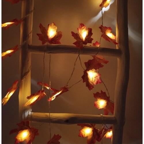 1PC Artificial Red Maple Leaves Vines 1.5meters Leaf Garland Vine Artificial Plants Halloween Thanksgiving Garden Decoration