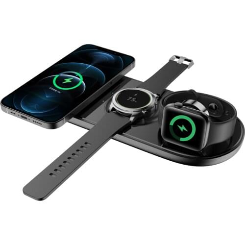 15W Wireless Charger For iPhone 12 Pro MAX 11 XS 5 in 1Qi Fsat Charging Pad For Apple Watch 543 AirPods 2 Pro Charge Samsung S10