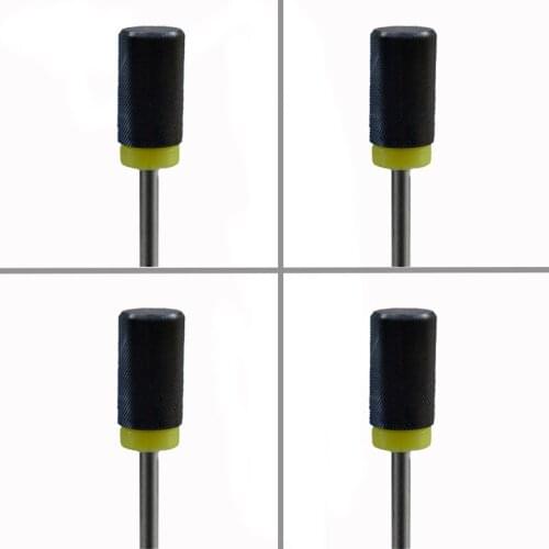 4pcs Black Ceramic Nail Drill Bit - Large Barrel Bit - XF