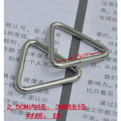 20pcs/lot 25mm 1" Silver Iron Triangular Buckle Accessories for Handmade Bags, Shoes and Handbag Hardwares Free Shipping