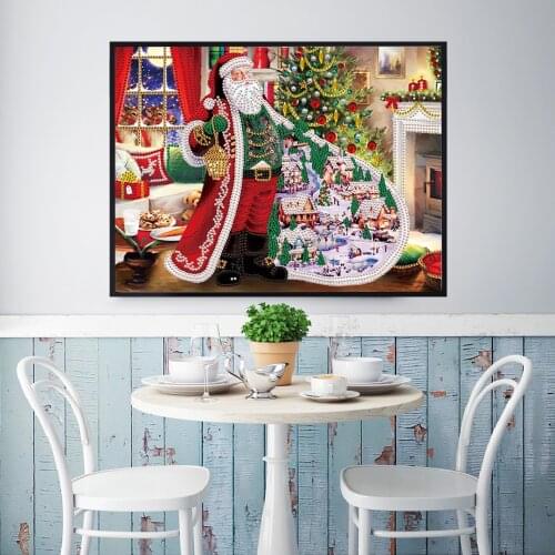New Chrismas Gift 5D DIY Diamond Painting Special Shaped Rhinestone Cartoon Santa Claus Mosaic Embroidery Home Decoration