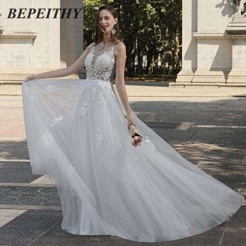 BEPEITHY Beach Wedding Dresses