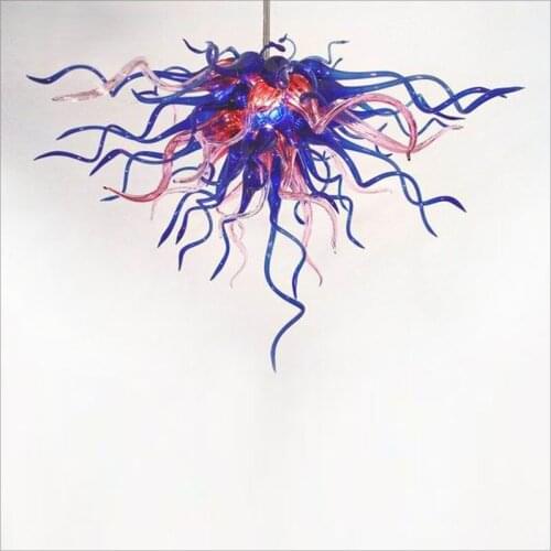 Free Shipping Flower Shape Crystal Blown Glass Chandelier Lighting for Living Room Modern Decoration Chandelier Glass Light