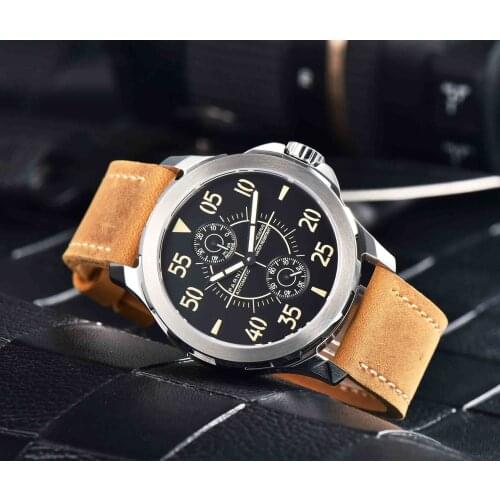 New Parnis 43mm Automatic Men Watch Silver Case Mechanical Wrist Watches Power Reserve Auto Date Top Luxury Brand Man Clock