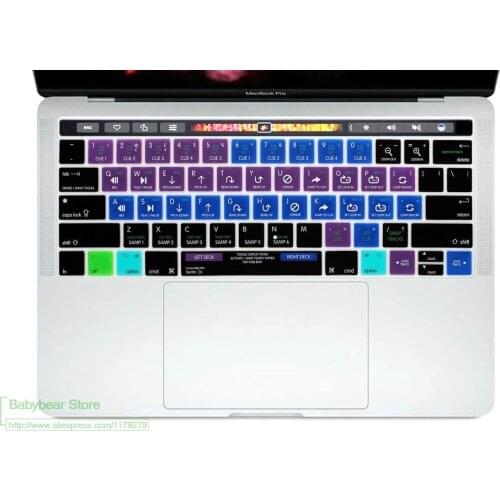 Keyboard Cover Keypad Skin Silicone Serato Dj Hot Key Functional Shortcut For Macbook Pro 13" 15" 2017/2016 With Touch Bar