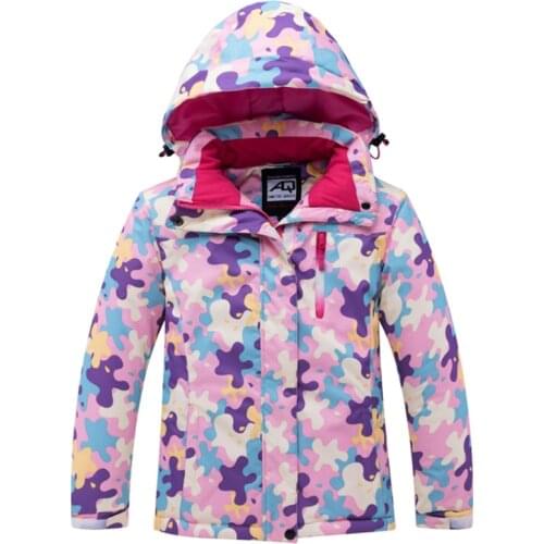 Children Skiing Jackets Thickened Girls Outdoor Ski Jacket Warm Cold-proof Ski Coat Boys Mountaineering Clothes Windproof Winter