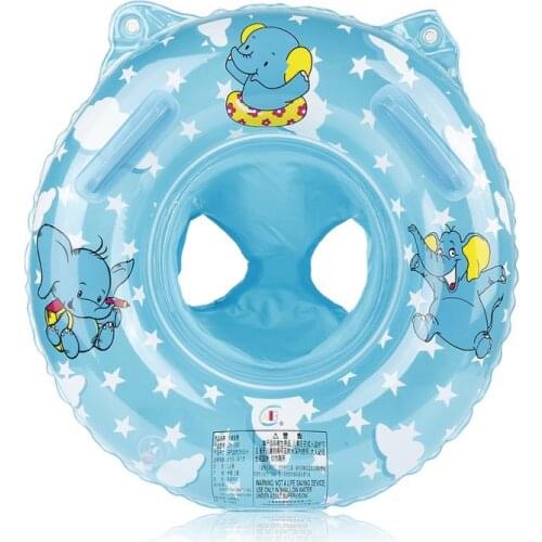 Baby Swimming Ring Inflatable Good seat Infant Kids Swimming Floating Aid Cute Pool Circle Handles Baby Toddler Safety Water Toy