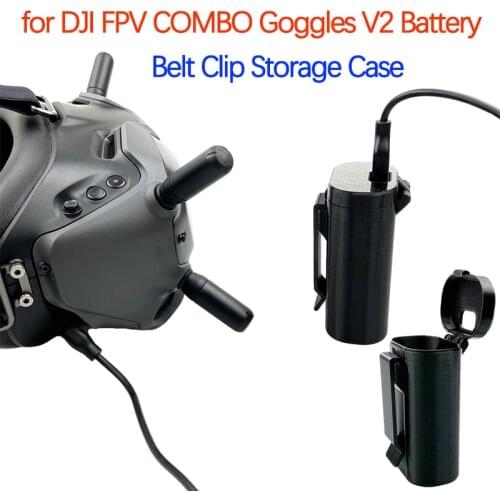 For DJI FPV COMBO Goggles V2 Battery Belt Clip Storage Case Flying Glasses Headband Buckle Protective Shell Drone Accessories