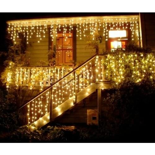 6x3M/3x3m Led Icicle Light String Garland Street Fairy Lights Christmas Decoration for Outdoor Indoor Curtain Led Chain Navidad