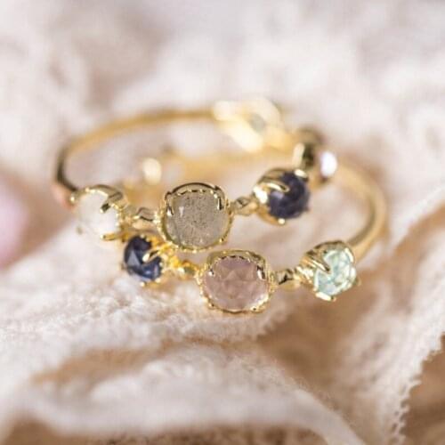 Natural Topa Moonlight Elongation Asterite Amethyst S925 Silver Womens Ring Fashion woman rings