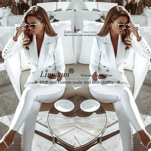 Linyixun Women's Trouser Suits With A Jacket