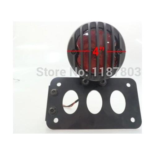 Motorbike Black Side Mount License Plate Tail Light With Bracket For Harley Custom Choppers Bobber