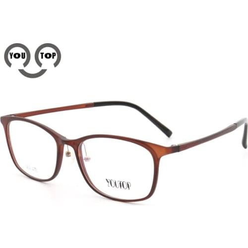 YOUTOP Mens Brown Optical Frames Lightweight Prescription eyewear womens Fashion reading Ultem Eye glasses U906