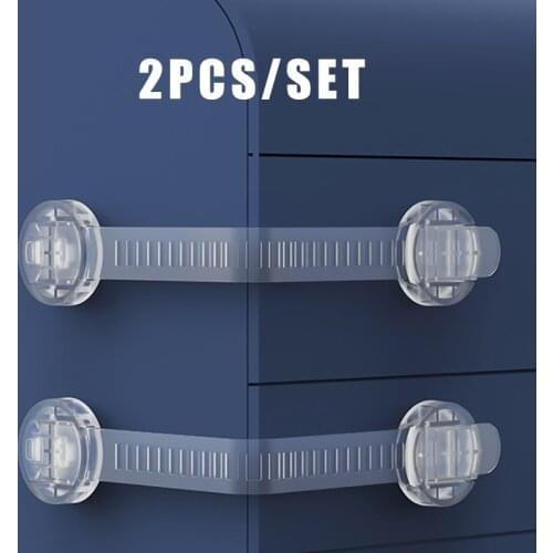 Baby Safety Lock Set Anti-Pinch Hand Cabinet Toilet Locks Multifunctional Protective Children Refrigerator Drawer Plastic Buckle