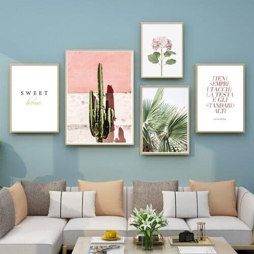 Nordic Tropical Plant Flower Wall Art Prints Canvas Poster Modern Living Room Freshing Pictures Simplicity Painting Home Decor