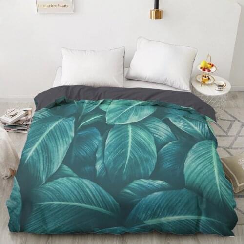1PCS 3D Printed Really Green Leaf Duvet Cover 240x220 King Size Printing NO Pillowcases And NO Sheets Home Textiles Comforter