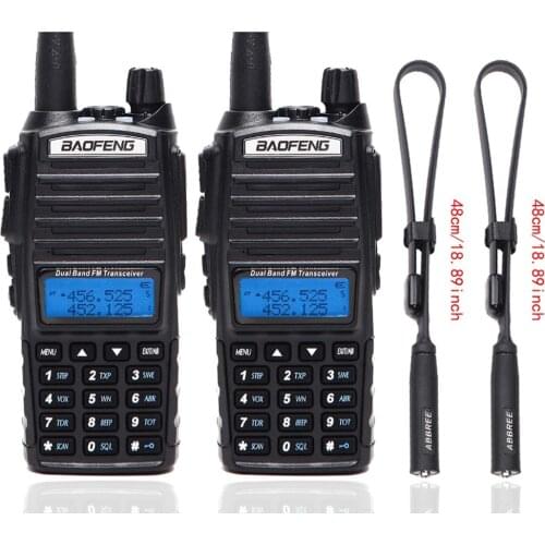2PCS Baofeng UV-82 2 PTT 5W Portable Walkie Talkie VHF UHF Dual Band Handheld Transmitter Long Range Ham CB Two Way Radio UV82