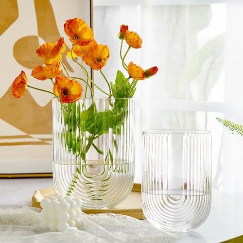 Transparent Glass Vase for Flower Arrangements Nordic Home Decoration Living Room Table Decor Flower Vases for Decoration Gifts