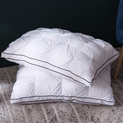 Down Pillow 100% White Goose Down Pillow Five-Star Hotel Goose Feather Pillow Single Health Pillow