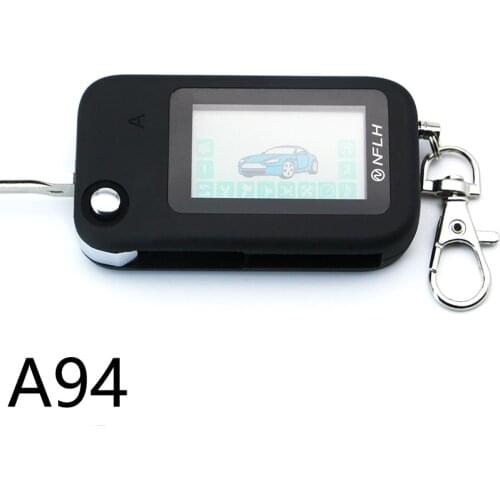 Alarm keychain LCD Remote Controller Key Fob Chain for Russian Two Way Car Alarm System Starline A94 Uncut Blade