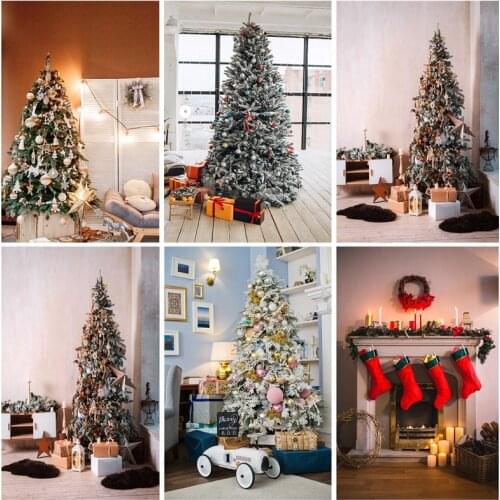 SHENGYONGBAO Christmas Photography Backdrops Fireplace Party Decor Photographic Backgrounds Photo Studio Photocall 21524JPE-01