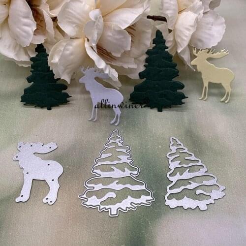 Christmas deer tree decoration Metal Cutting Dies Stencils Die Cut for DIY Scrapbooking Album Paper Card Embossing