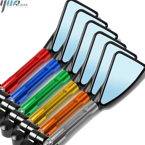 Universal Motorcycle Rearview Mirror moto CNC Side Mirrors For KAWASAKI Concours 14 ER4N ER-5 ER6N ER-6F H2 Street ZRX1200 Z650