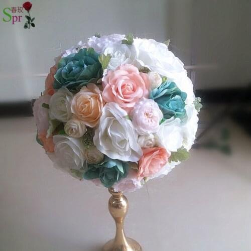 SPR wedding table flower ball road lead artificial flore centerpiece wedding backdrop flower arrangement decorations