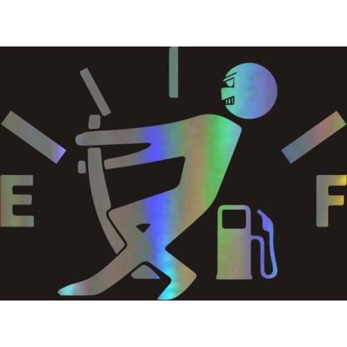 Waterproof Car Sticker High Gas Consumption Decal Fuel Gage Empty Car Decal Reflective Laser Vinyl Car Sticker 3D Car Styling