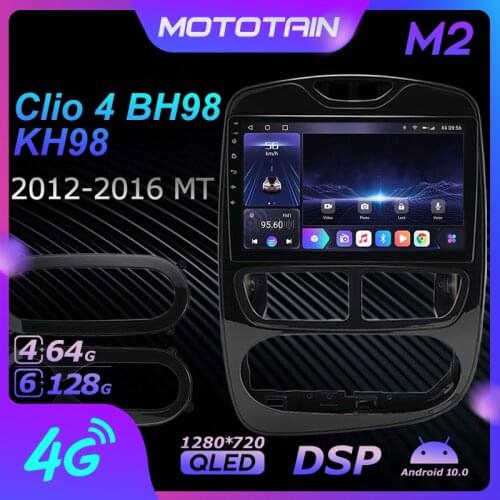 1280*720 Android 10.0 Mototain Car Multimedia Auto Radio for Renault Clio 4 BH98 KH98 2012 - 2016 4G LTE Audio GPS Player 8 Core