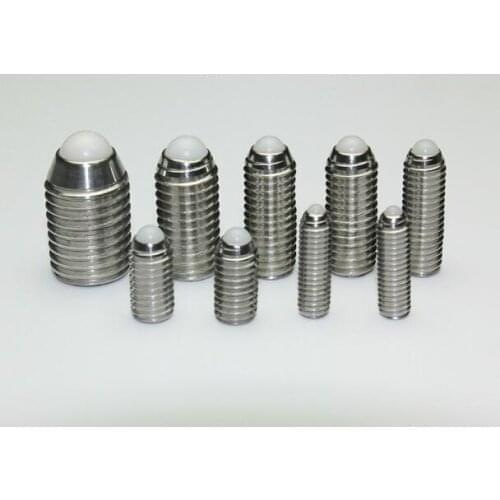 2pcs M8/M10/M12 wave bead screw allen bolt positioning nylon bead spring ball plunger stainless steel