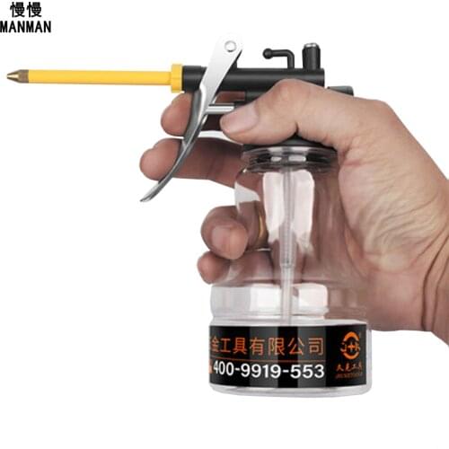 25ml New Oil Can Oiler Lubrication Oil Plastic Machine Pump High Pressure Transparent