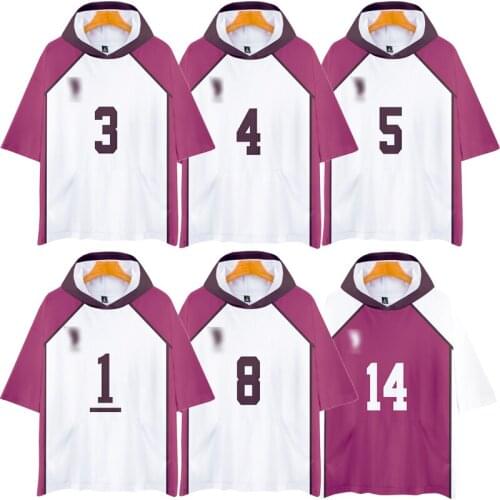 Anime Haikyuu!! Cosplay Costume Shiratorizawa School 3D Printing Hooded T-shirt Ushijima Wakatoshi Guess Monster Tops Women Men