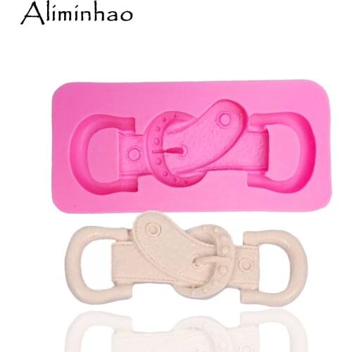 B0010 belt buckle shape Sugarcraft Silicone mould fondant mold cake decorating tools chocolate molds Resin Clay