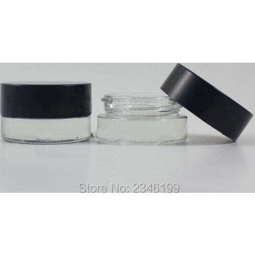 5G 5ML Cream Jar, Empty Frost Glass Cosmetic Container, Small Sample Jar With Plastic Cap, 30pcs/lot