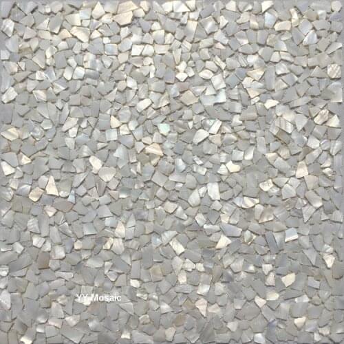 Free Style Irregular Pure White Mother of Pearl Shell Mosaic Tile for Showroom Creative Wall Tile Floor Tile Wash Basin Backdrop