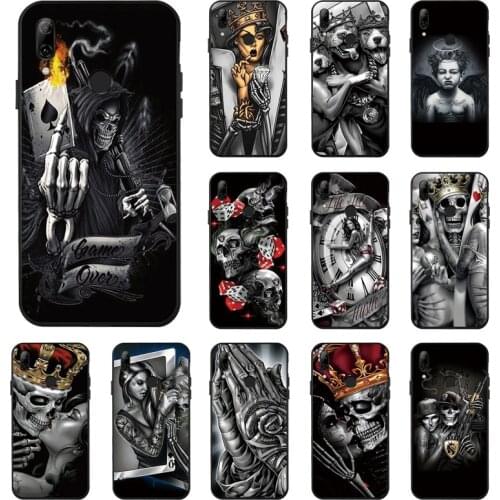 On Huawei P Smart 2019 2021 Case Skull Skeleton Silicon Case For Huawei P Smart Plus 2019 PSmart Z S 2020 Y9A Y7A Y9 Prime Cover