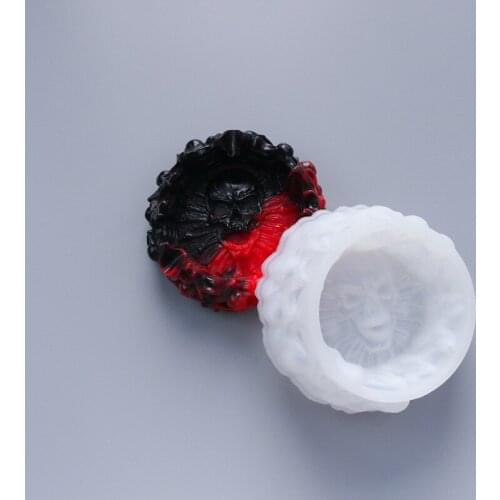 DIY Skull ashtray Mold Transparent Epoxy Resin Silicone Casting Mould Jewellery Dried Flower Craft Ornament Making Moulds